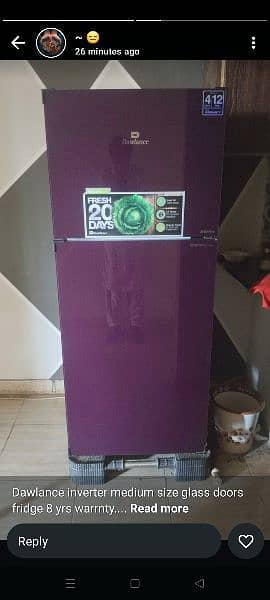 Dawlance Refrigerator medium size double door fridge all 0325/6958/664