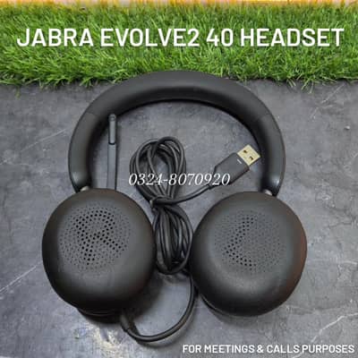 Jabra Evolve2 40 Stereo - Premium Ai 3 Mic Noise Cancelling Headset
