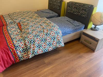 two single beds with mattress  great  condition - 6 by 6.5