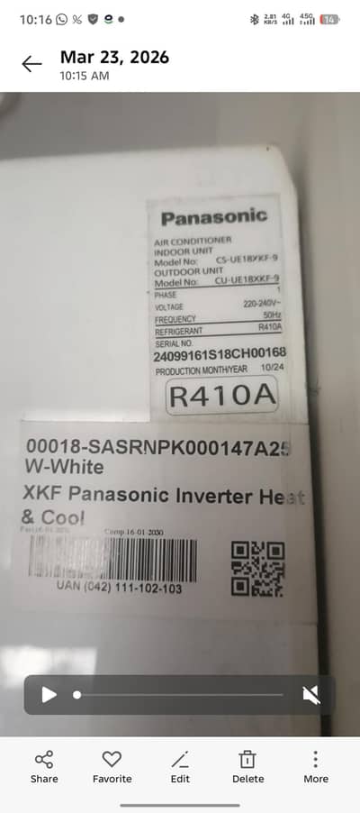 Panasonic 1.5 ton inverter