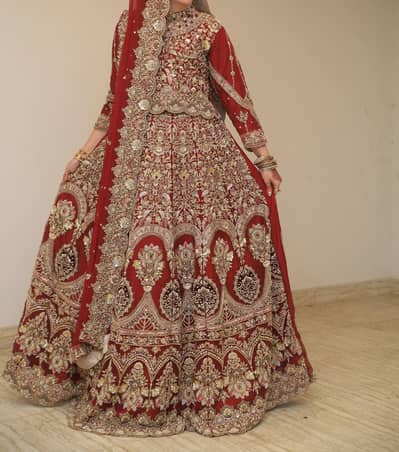 Heavy Bridal Lehenga for sale (half day used)