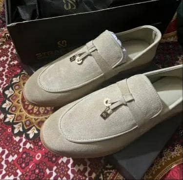 Brandnew Unused Suede Leather Shoes Loafers 43 size 9
