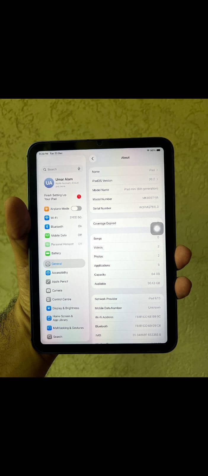 ipad mini 6 sim wala 8