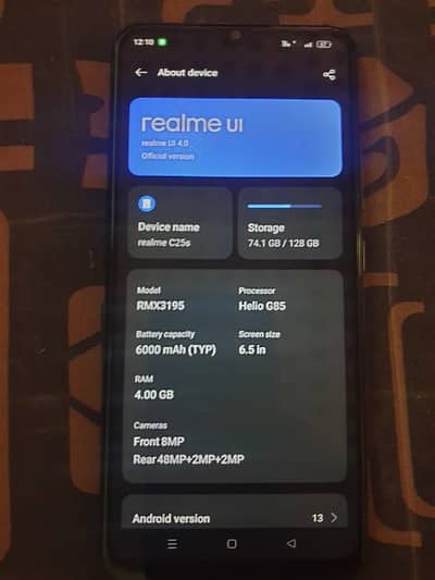 realme c25s 4/128 exchange possible read description first
