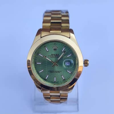 luxury Rolex Oyster Perpetual Datejut Watch With Green Dial