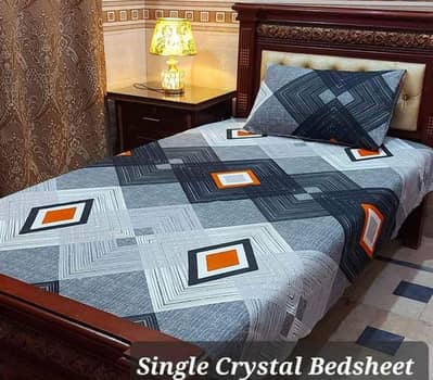single Crystal Cotton Bedsheets With Pillow Cover