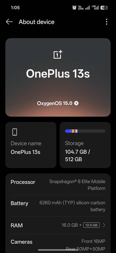 one plus 13s 16/512