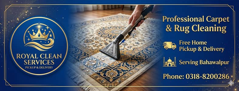 Professional Carpet & Rug Cleaning - Free Pickup & Delivery Bahawalpur