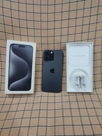 iPhone 15 pro max jv 256 with box and charger