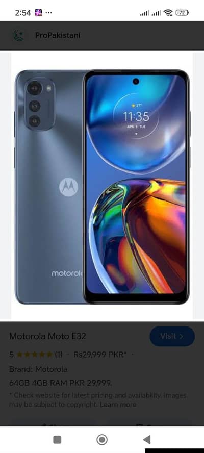 Motorola e 32 mobile