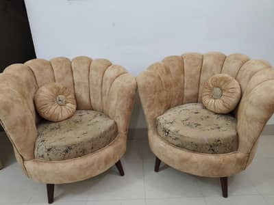Sofa Chairs ( Set of two ) With table