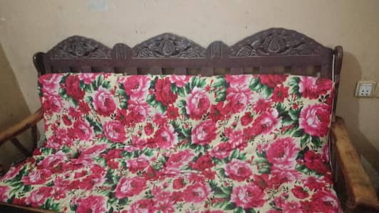 wooden sofa set for sell. . .