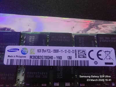 DDR3L 16GB RAM PC3L SAMSUNG 12800R(1600 mhz) 11 12 E2 D3
