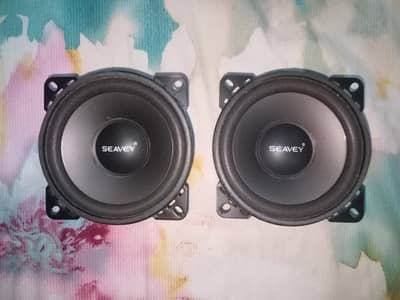 Seavey Audio 4" Fullrange speakers 4 ohm single magnet black color 2pc