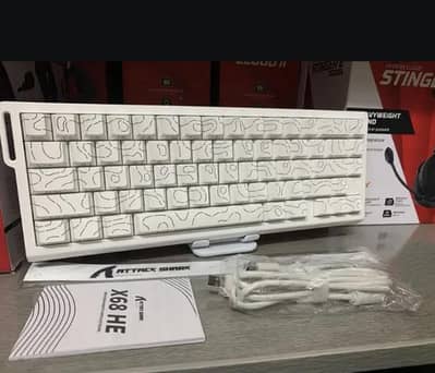 ATTACKSHARK X68HE Wireless (BRANd NEW) UNUSED 8KHz Magnetic Keyboard