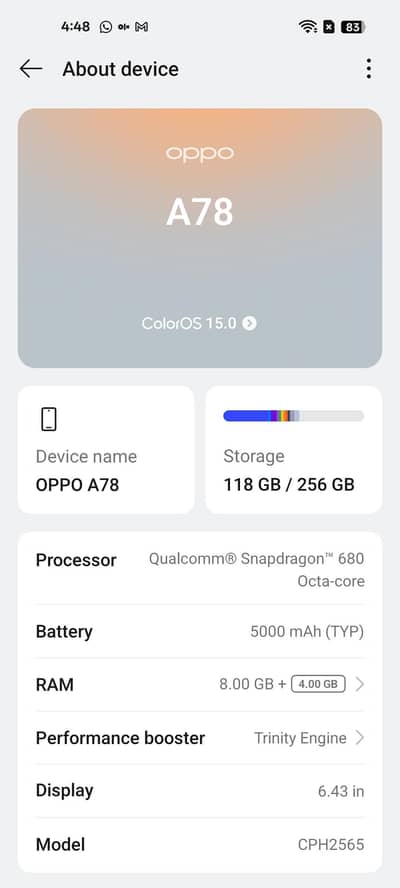Oppo A78 Non PTA