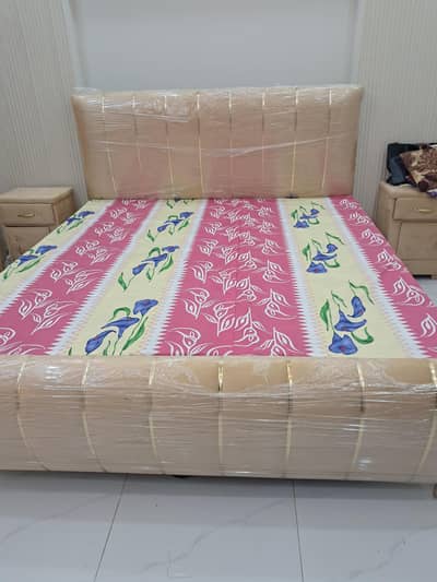 bed set two side tables with mattress