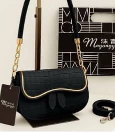 Women's Leather Plain Shoulder Bag