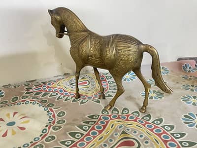 Antique Copper Horse Showpiece
