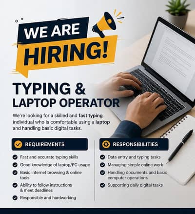Job ( laptop typing )