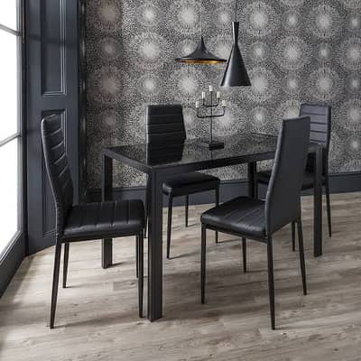 Black colour dining table