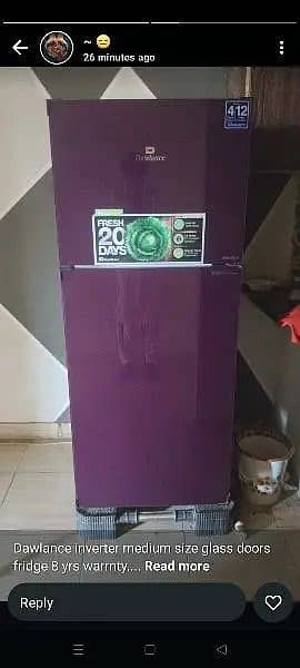 Dawlance Refrigerator medium size double door fridge all 0326/2034/739