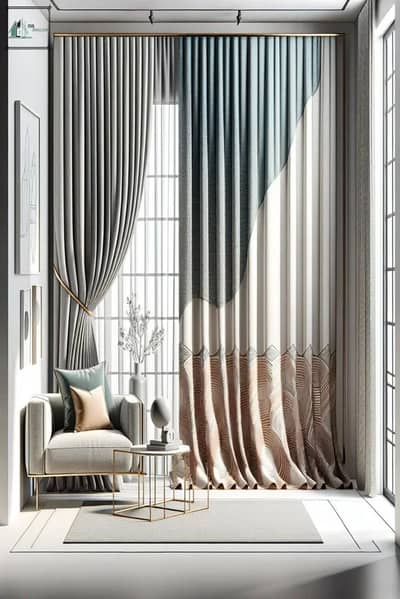 OMBRE VELVET CURTIANS DESPLAY