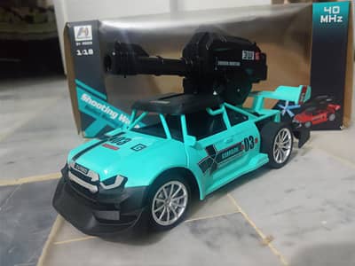 Bullet shooting remote control car.