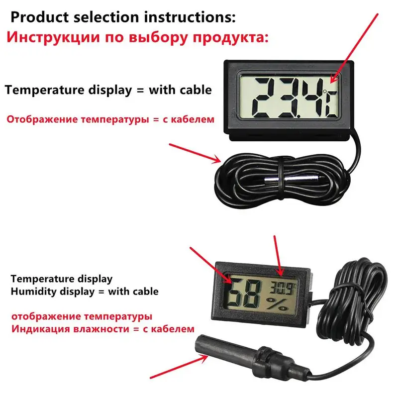 Thermometer Hygrometer incubator Manual Temperature Humidity — photo 3