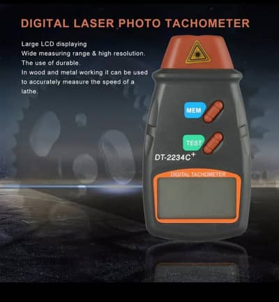 Digital Laser sports Tachometer LCD RPM Tester Small Engine Motor
