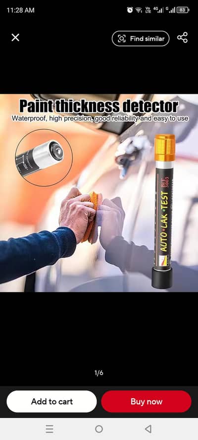 Car Paint Thickness Tester Meter Auto Lak Test Bit Golden Cap Portable