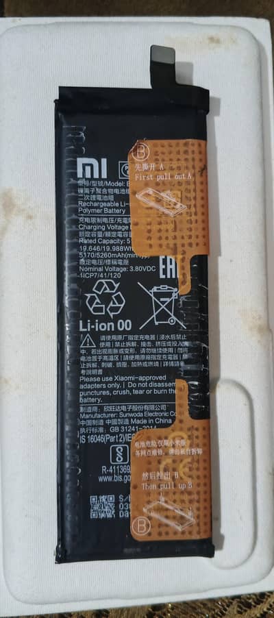 Xiaomi mi note 10 lite 100% original battery for sale