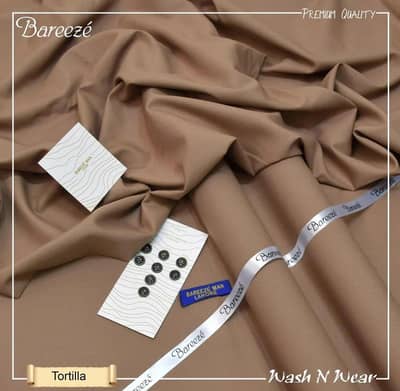 Men's Wash & Wear Plain Suit Tortilla Brown