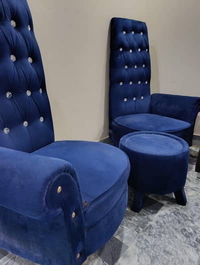 High Back Chairs with Coffee Table