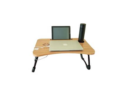 Cooling Fan wooden laptop table with durability & multi functions