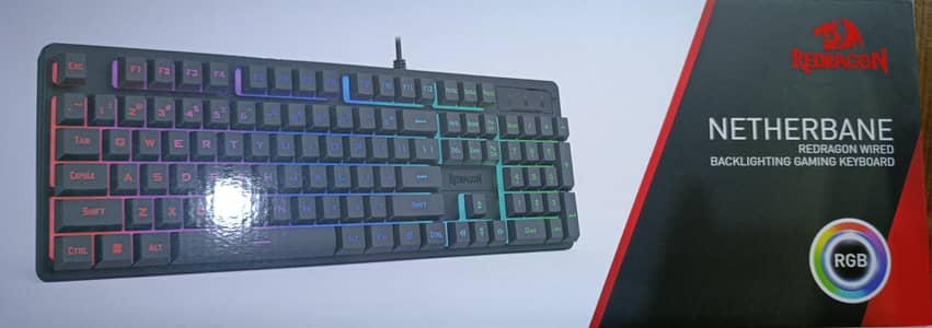 Redragon K521 Netherbane Full size RGB Wired Membrane Keyboard