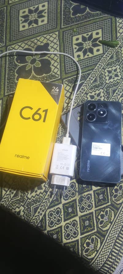 Realme c61 box chrgr 6/128