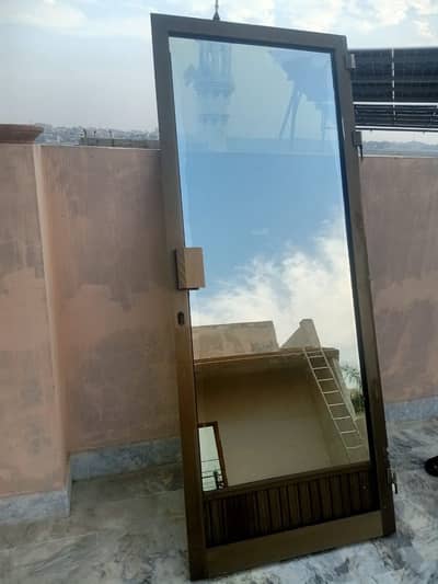 Aluminium Glass Office Door 34x7 ft Modern Design Strong Frame