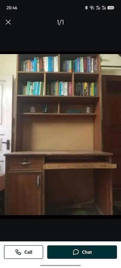 Computer Table With Books Shelves