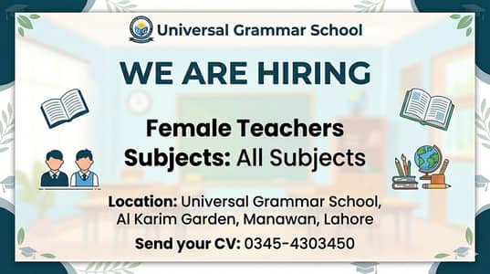 Female teaching Jobs