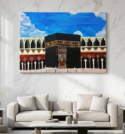 "The Sacred house KHANA KAABA"_ Original hand-painted Kaaba wall art