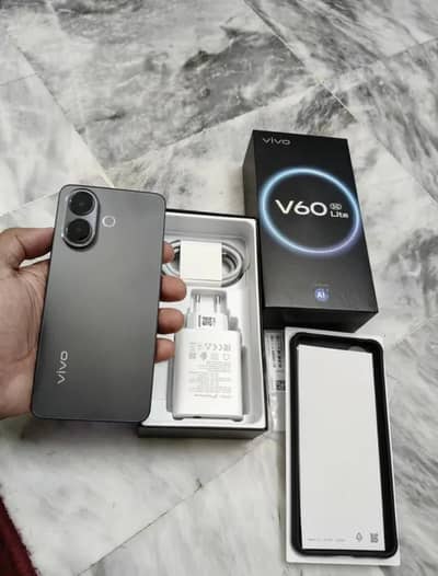 vivo v60 lite 12+256gb 15day used  for sale argent full warnty me ha