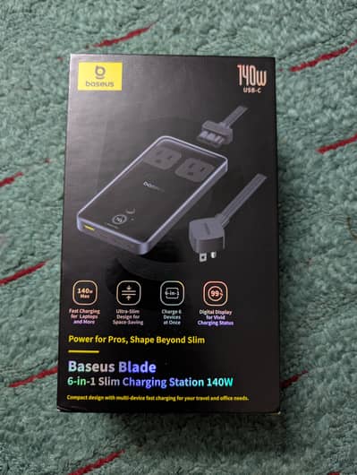 Baseus Blade Charging Strip 140W with LCD display Brand New