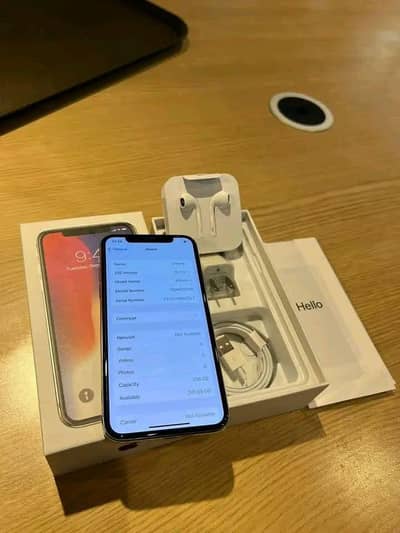 iPhone X pta approved with box 256,GB My WhatsApp 03013564795
