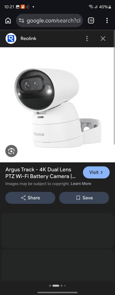 Reolink 4K 8MP WiFi Battery Camera PTZ dual lens