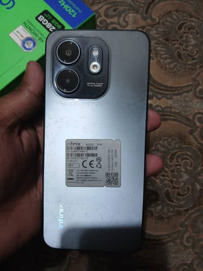 infinix smart 9 ha 4/128 ha full box kay sat ha charger bi sat ha