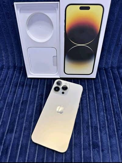 I phone 14 pro max sim working all box wala 256GB