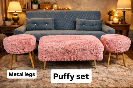 Puffy Set | Stool Set | Multiple Colord and Design