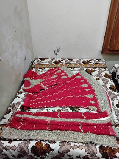 Mughal-e-Azam Designer Red Embroidered Dress – Wedding / Party Wear