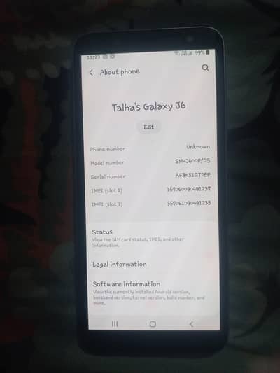 samsung j6 for sale used but in brand new condition